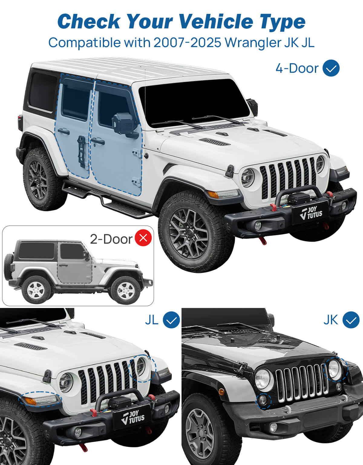 Rear Trunk Cargo Mesh Storage for 2007-2026 Wrangler JK JL 4-Door