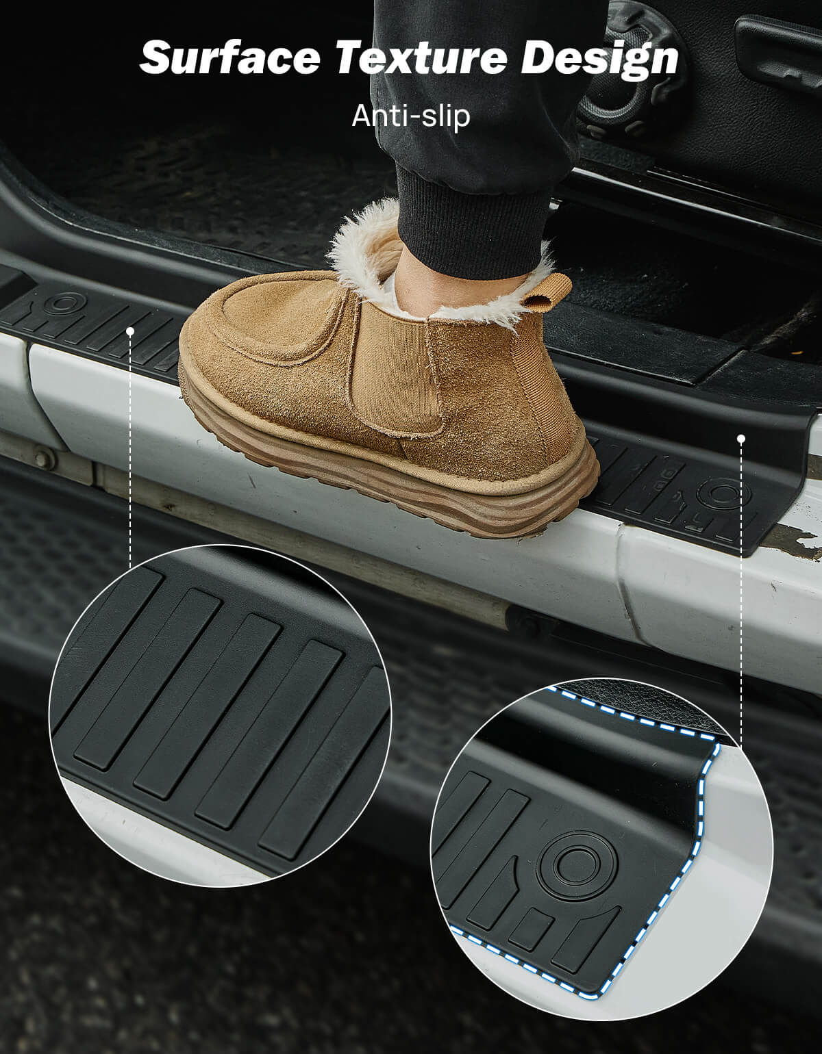 Door Sill Guards for Wrangler JL/JLU 4-Door 2018–2026, Full Coverage TPU Protectors