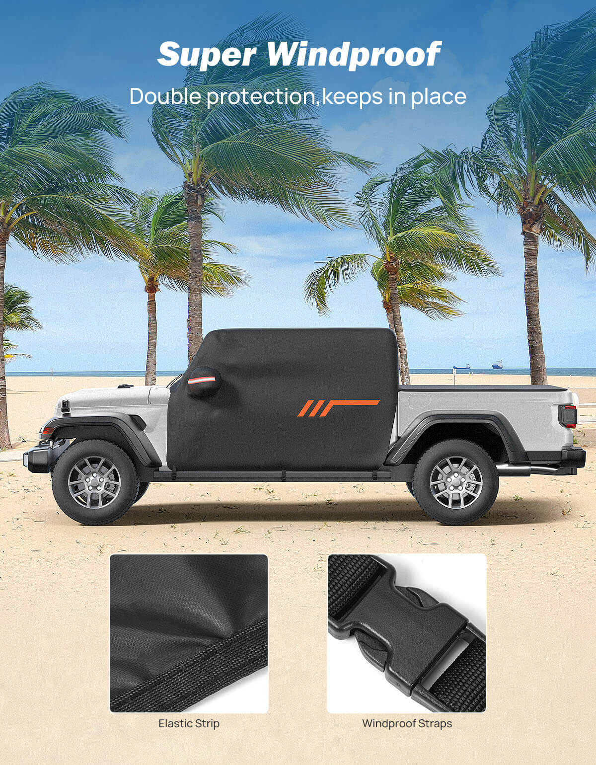 Cab Cover for Gladiator JT 2020–2026, Waterproof All-Weather Cover