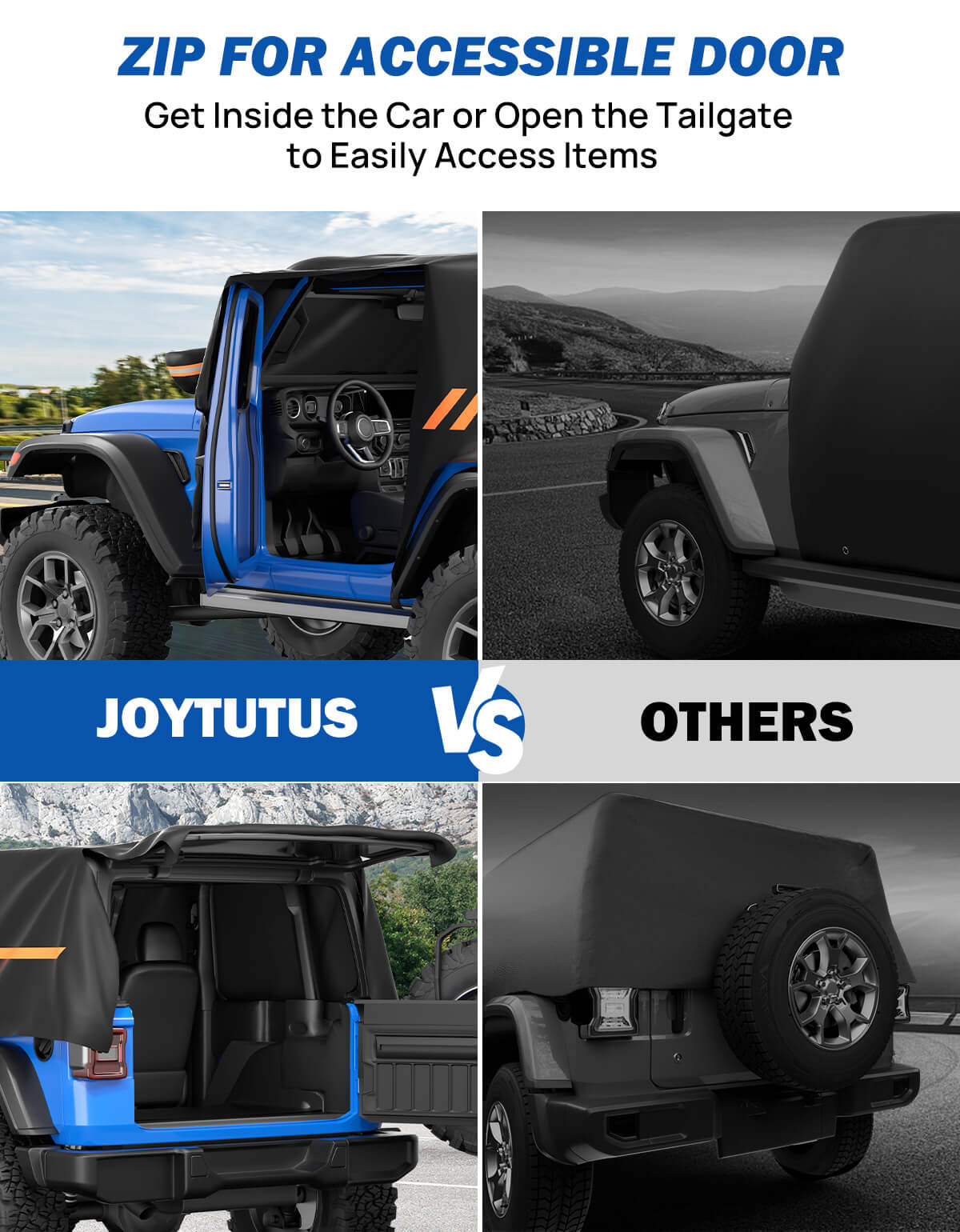 Cab Cover for Wrangler JK/JL 2-Door 2007–2026 – Waterproof, UV-Protected, Scratch-Resistant