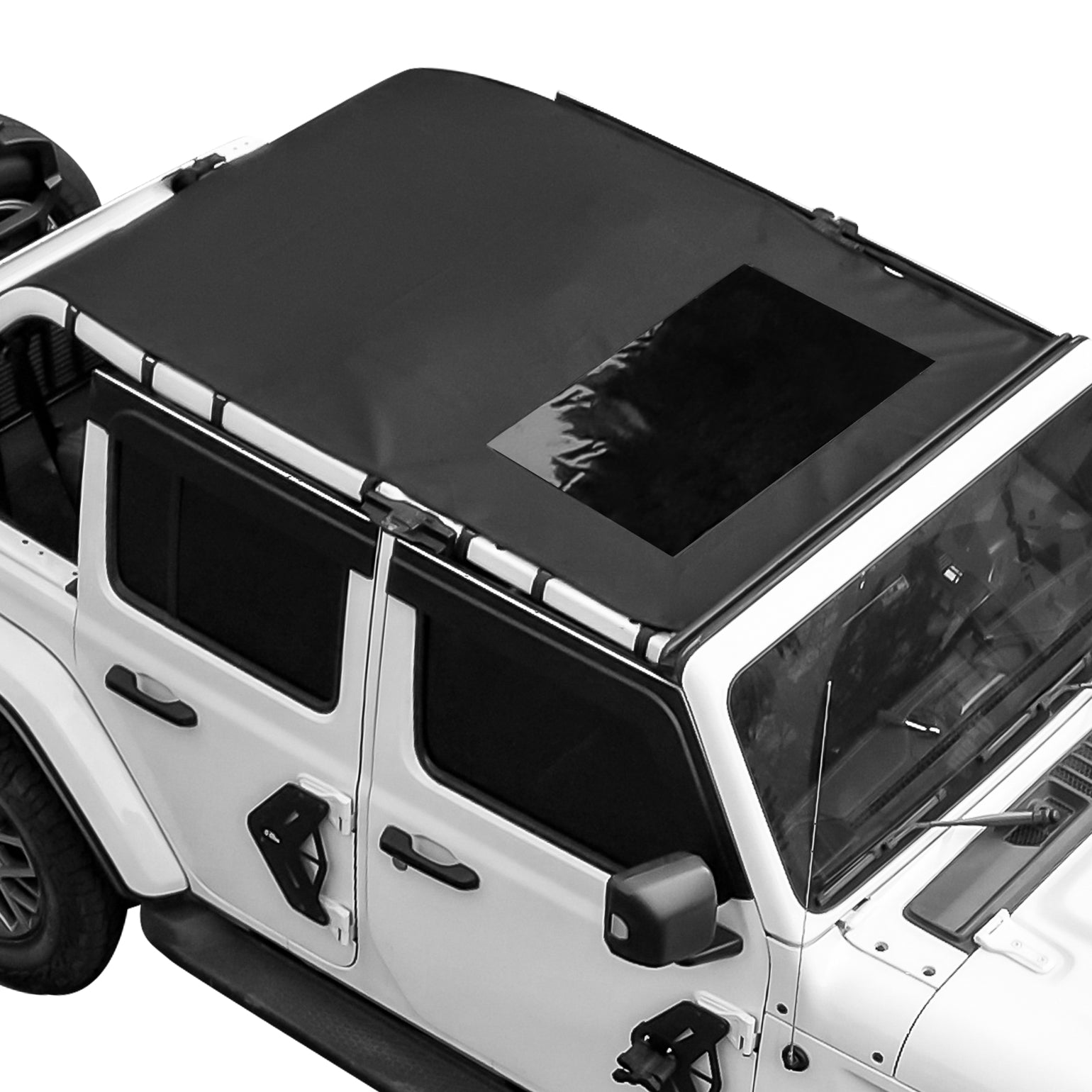Waterproof Sun Shade Top for Jeep Wrangler JL/JLU 4-Door 2018-2026, UV & Noise Protection