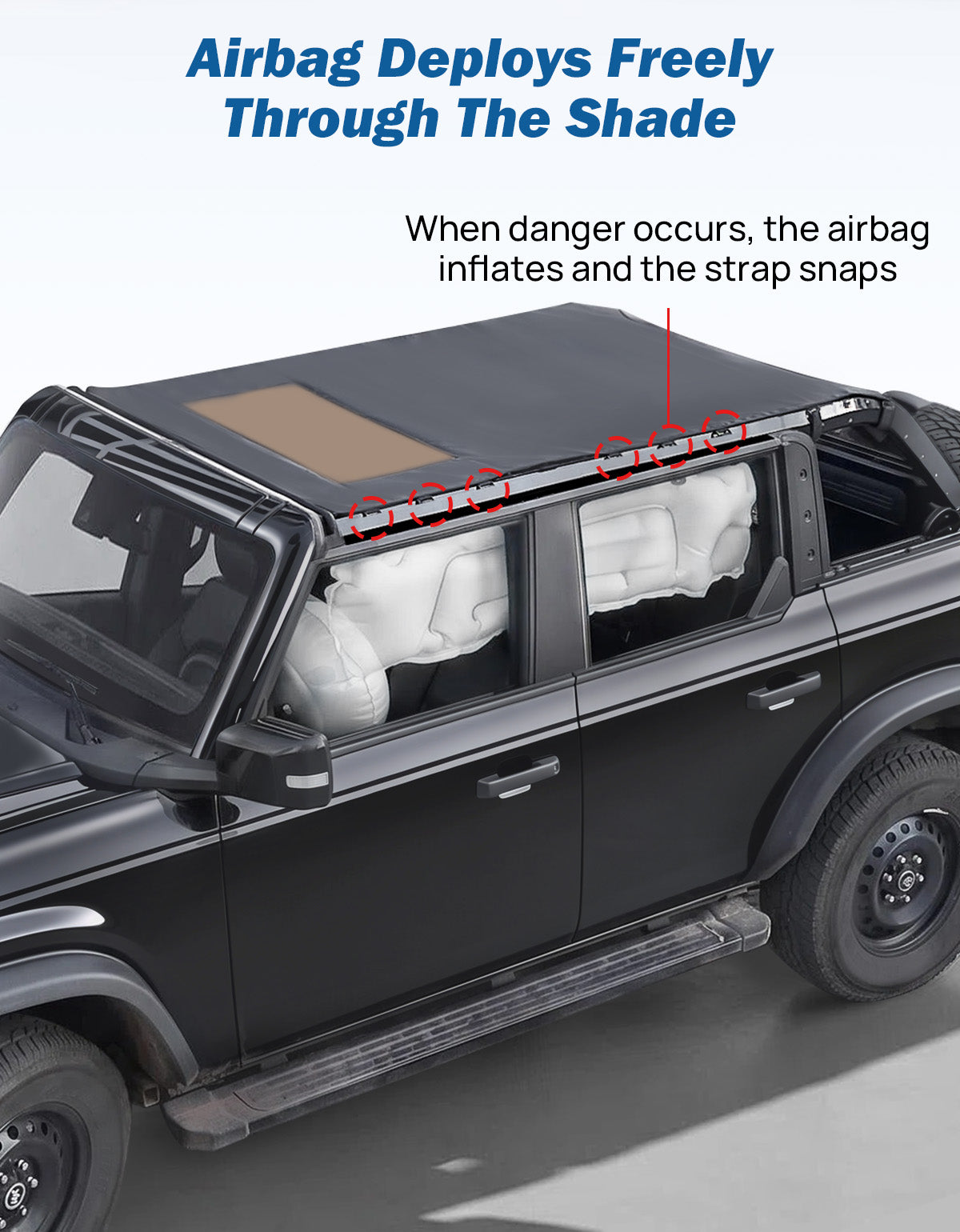 Sun Shade Top for Ford Bronco 4 Door 2021-2026