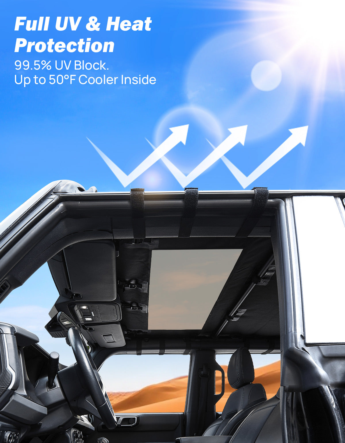 Sun Shade Top for Ford Bronco 4 Door 2021-2026