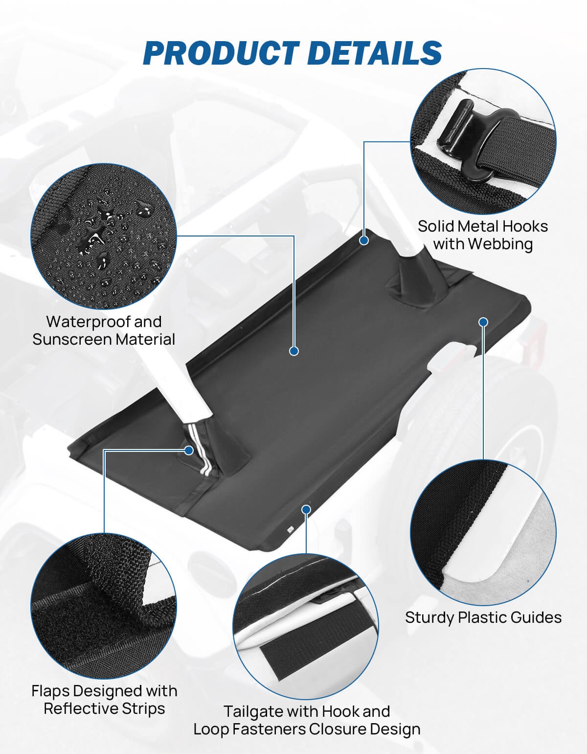 Tonneau Cargo Cover for Wrangler JLU 4-Door 2018–2026