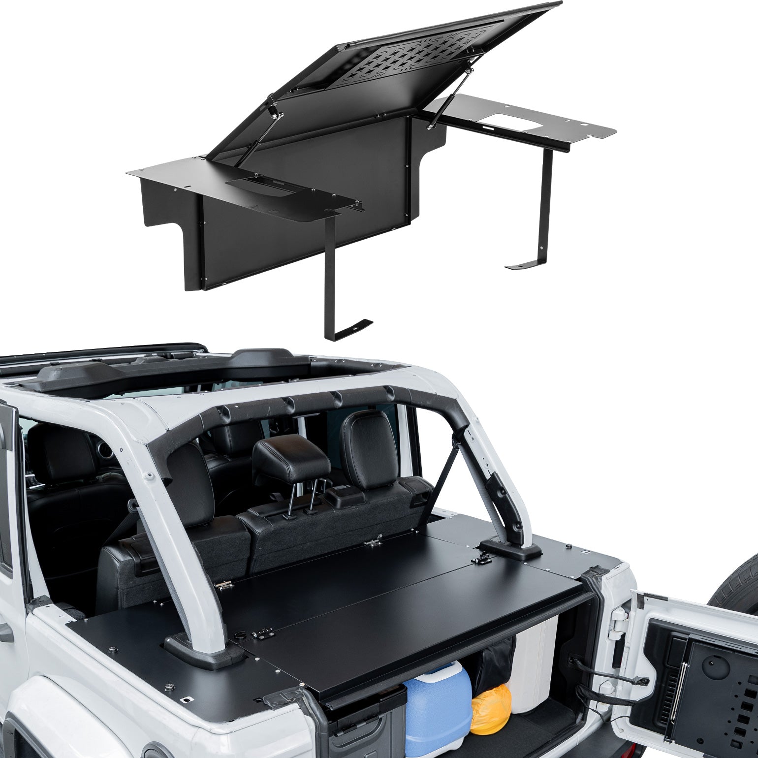 Trunk Security Deck Enclosure for 2018-2023 Wrangler JL 4-Door with Molle Panel