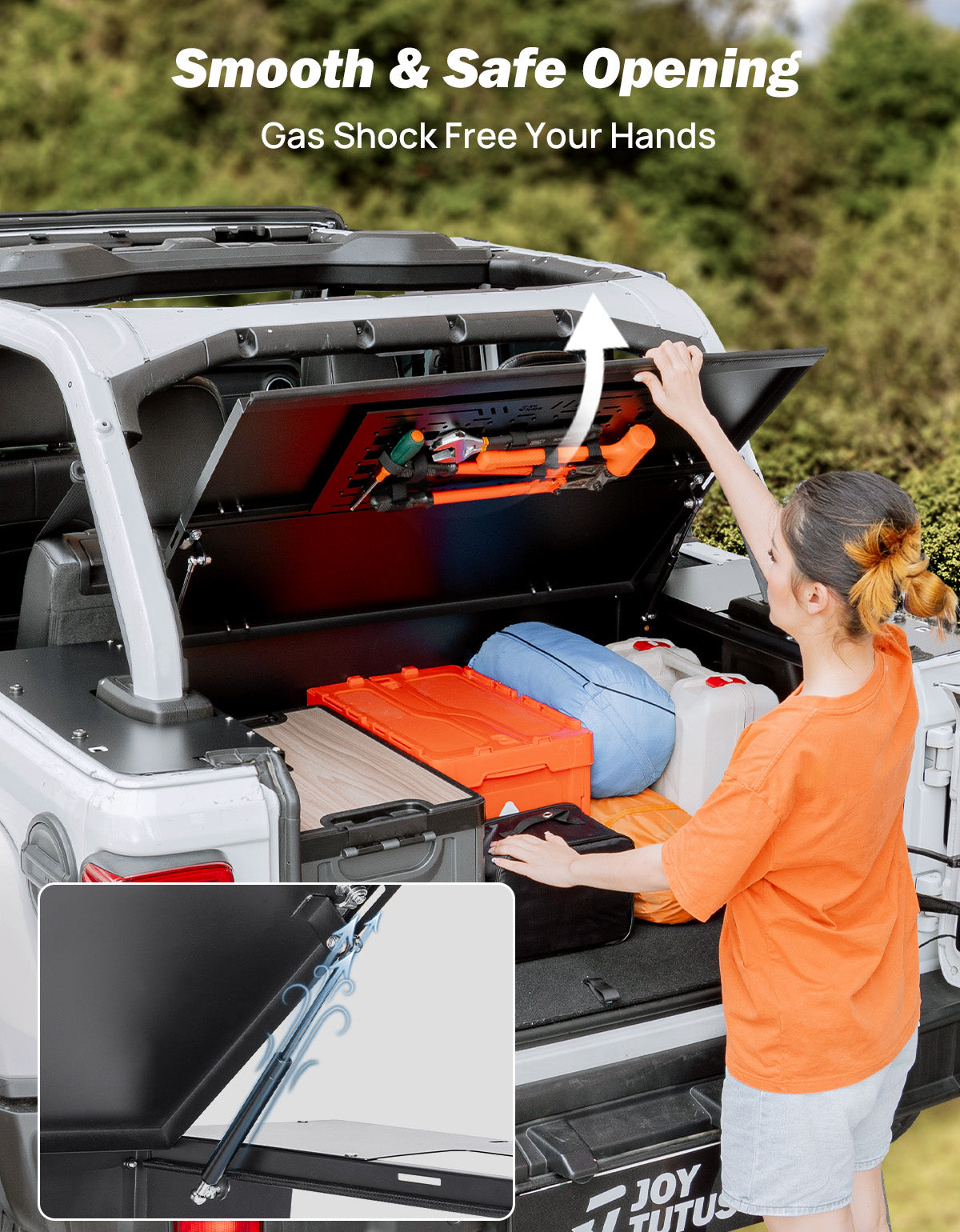 Trunk Security Deck Enclosure for 2018-2023 Wrangler JL 4-Door with Molle Panel