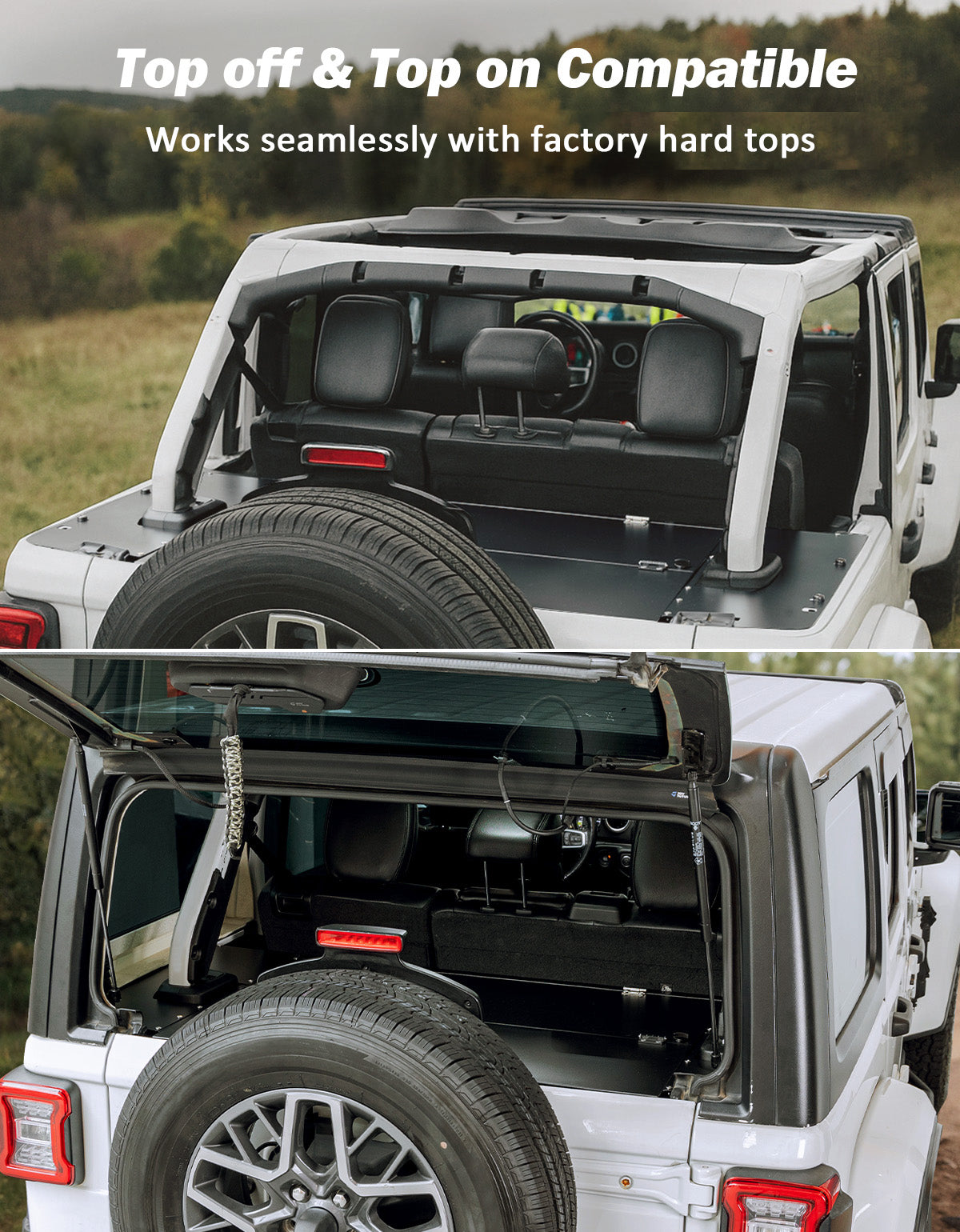 Trunk Security Deck Enclosure for 2018-2023 Wrangler JL 4-Door with Molle Panel