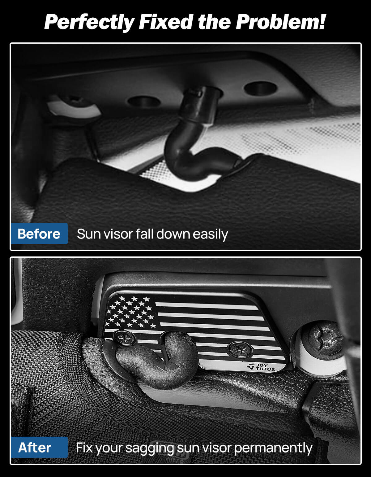 Sun Visor Repair Clips for Wrangler JL 2018–2023 & Gladiator 2020–2023