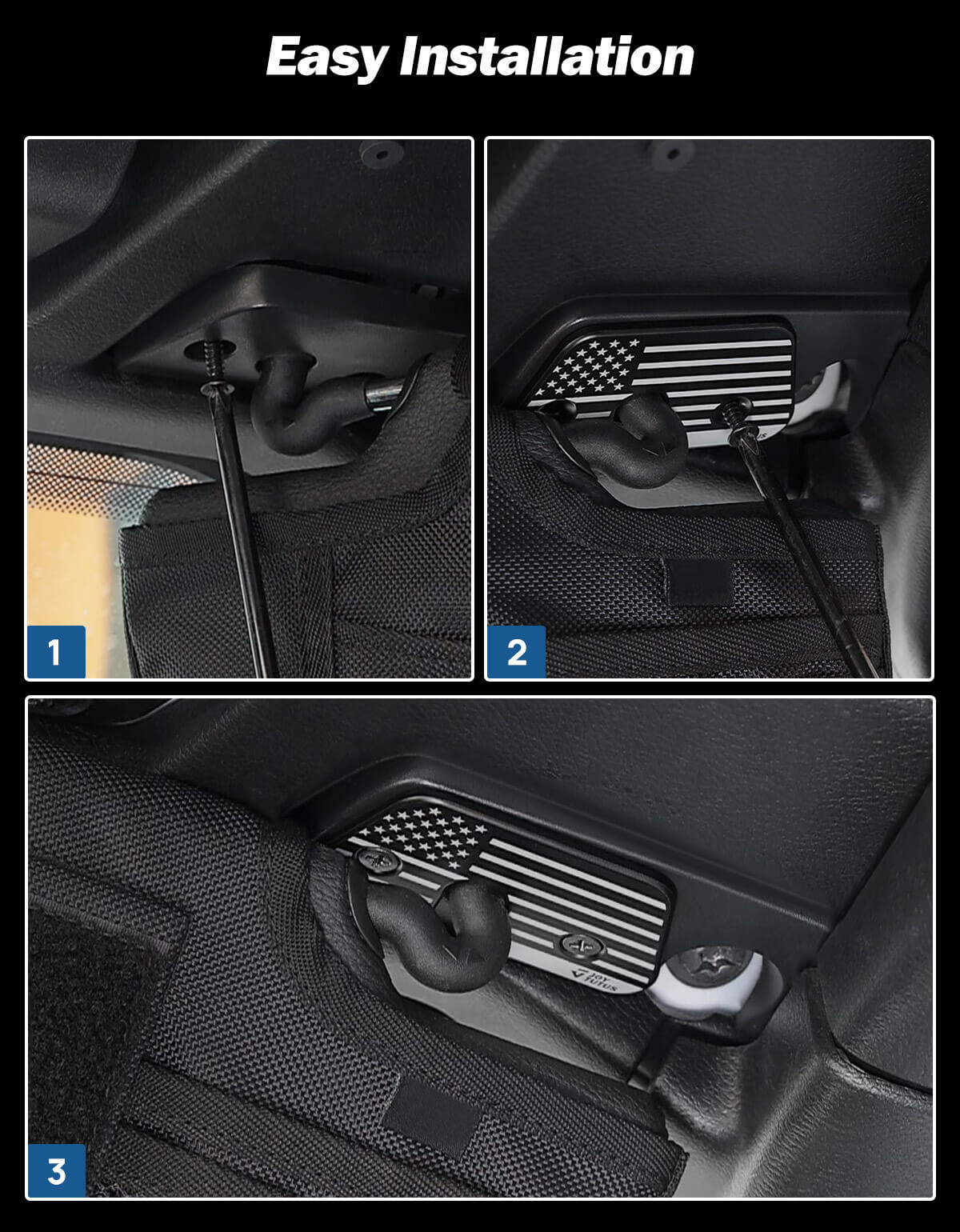 Sun Visor Repair Clips for Wrangler JL 2018–2023 & Gladiator 2020–2023