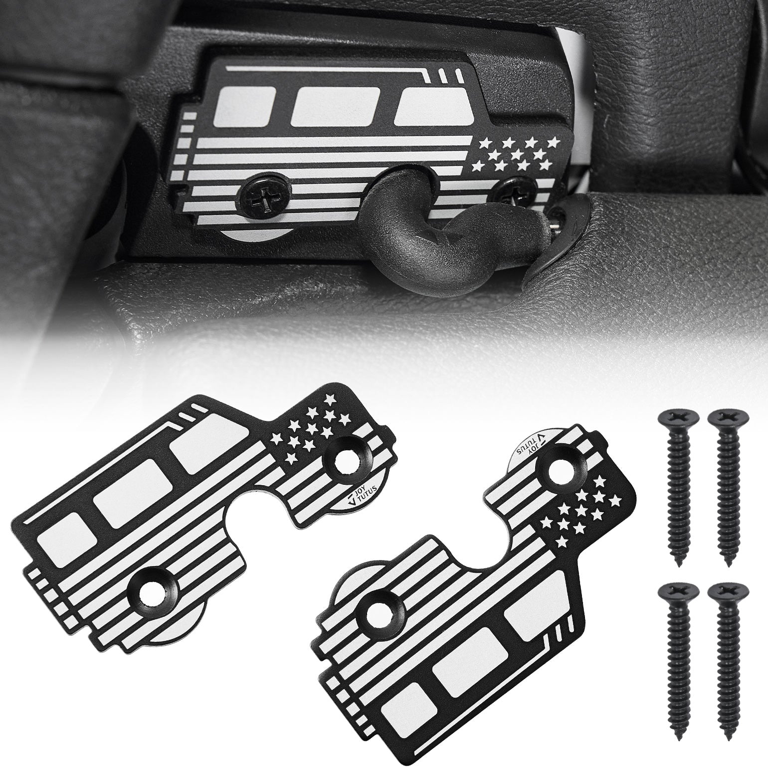 Aluminum Sun Visor Repair Kit for Wrangler JK JL & Gladiator 2018–2023