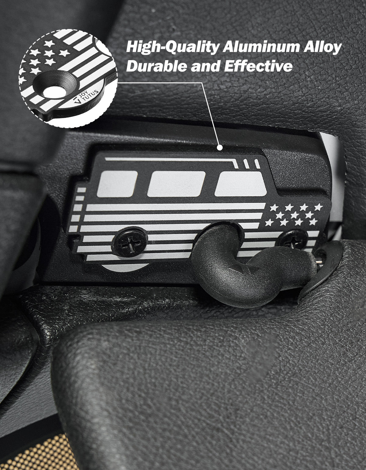 Aluminum Sun Visor Repair Kit for Wrangler JK JL & Gladiator 2018–2023