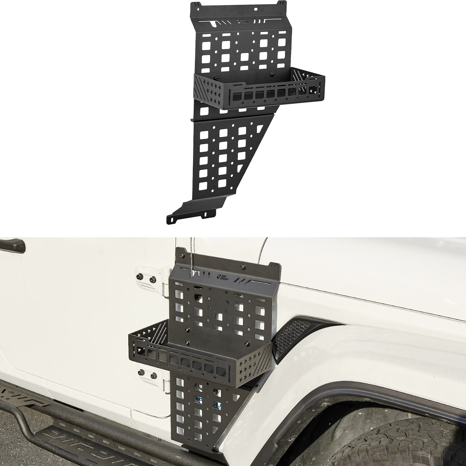 Passenger Side Jerry Can Holder & Molle Panel for Jeep Wrangler JL/Gladiator JT 2018-2026