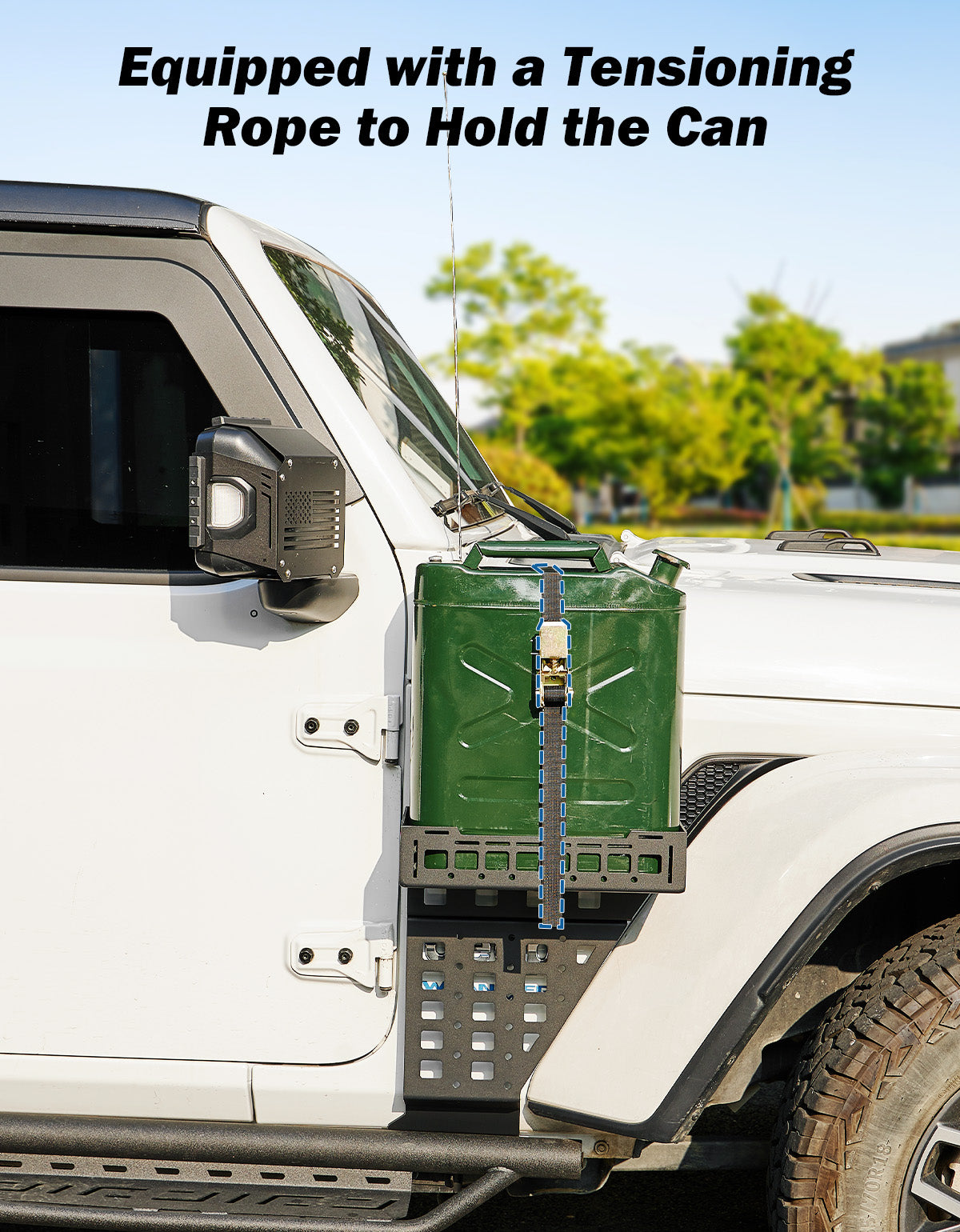 Passenger Side Jerry Can Holder & Molle Panel for Jeep Wrangler JL/Gladiator JT 2018-2026