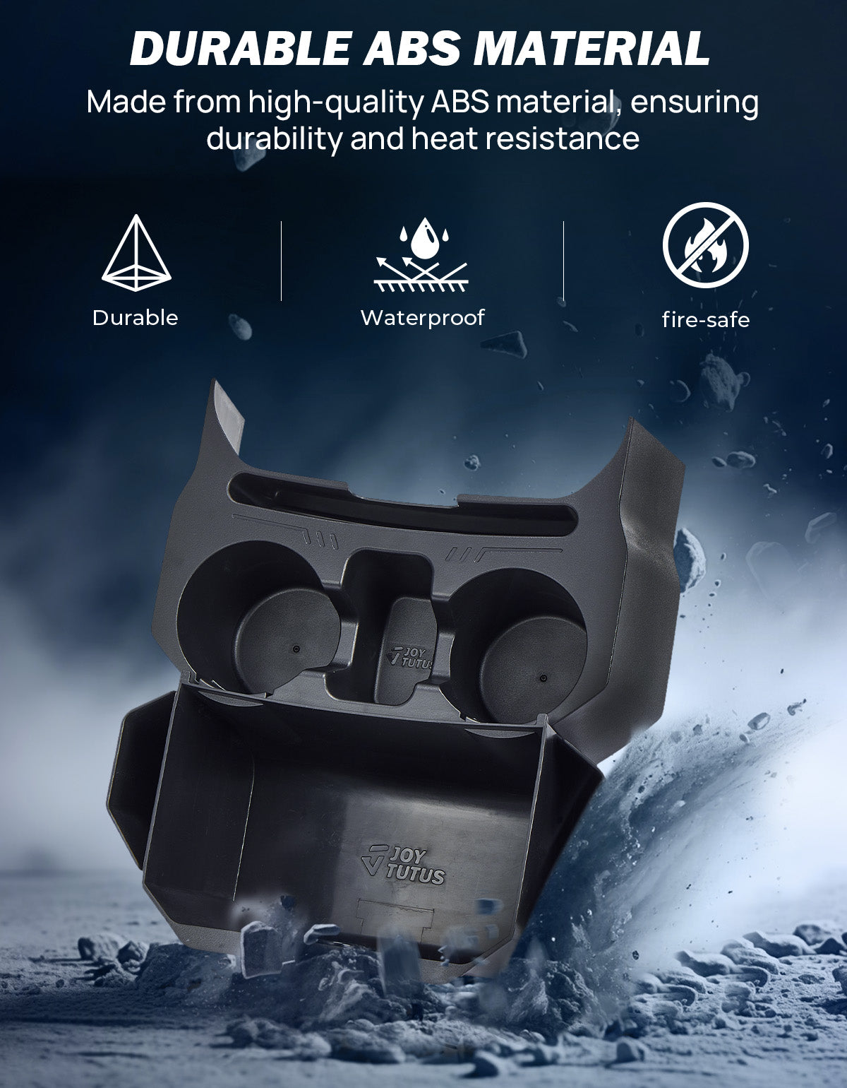 Backseat Cup Holder & Storage Organizer for Wrangler JL/JLU & Gladiator JT 2018–2026