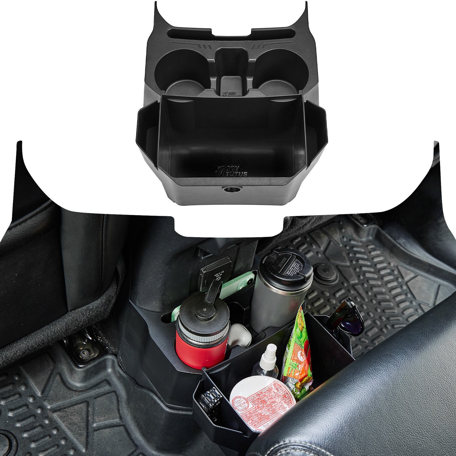 Backseat Cup Holder & Storage Organizer for Wrangler JL/JLU & Gladiator JT 2018–2026