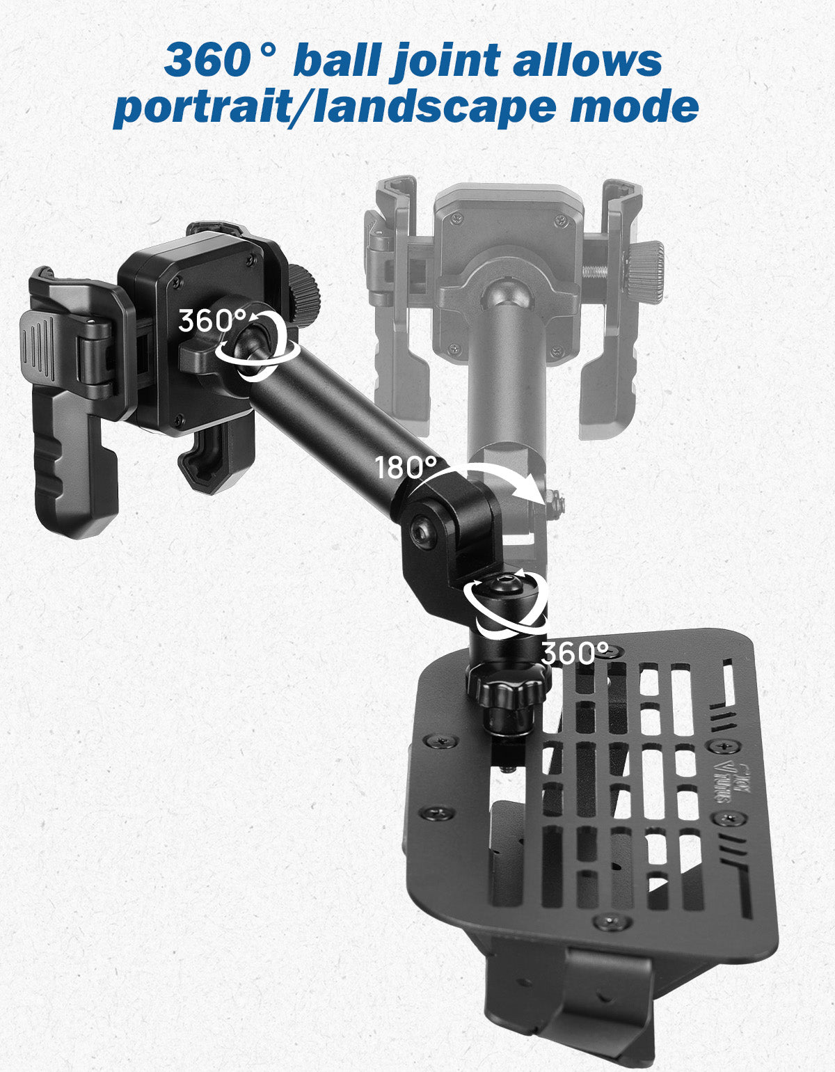 Metal Multi-Device Dash Platform Mount for Wrangler JK 2007-2018