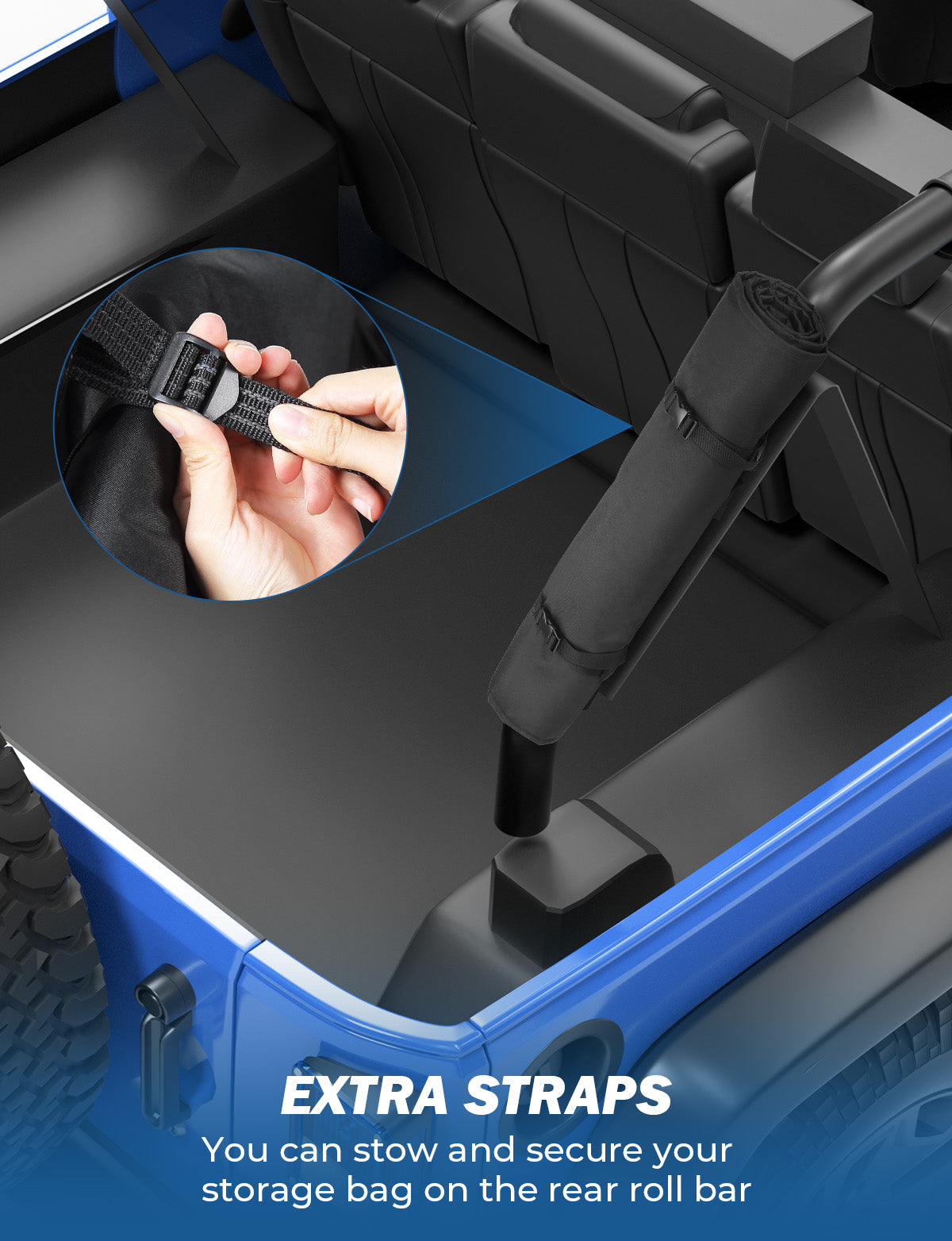 Soft Top Window Storage Bag for Wrangler CJ YJ TJ & JL 1976–2006 / 2018–2025