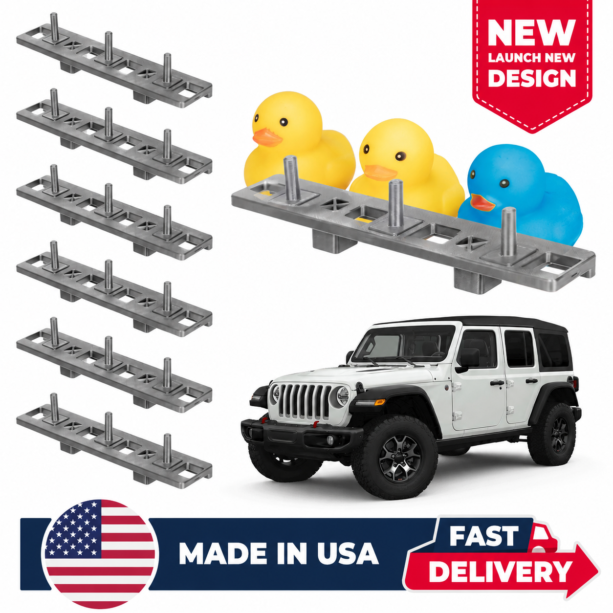 Duck Holder for Jeep Wrangler JL/JT (2018-2023) - 6 Pack