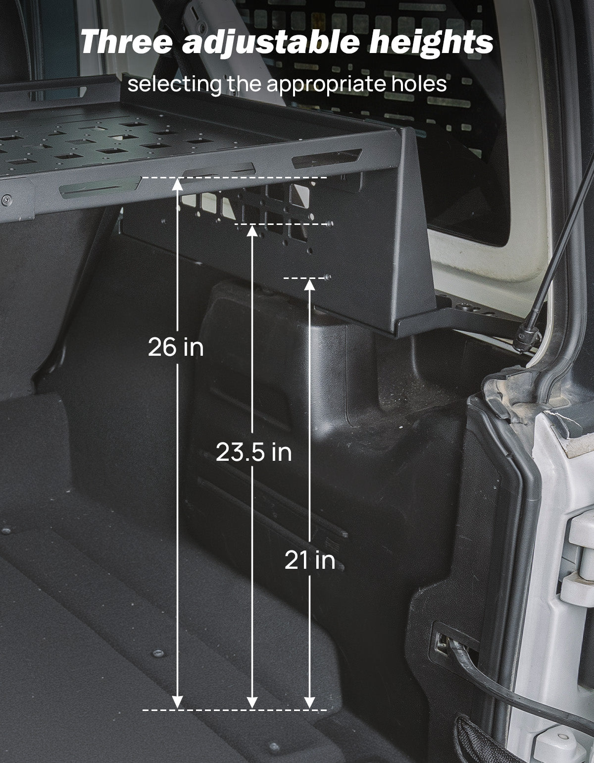 Rear Cargo Shelf for Wrangler JK & JL Unlimited 4-Door Hard Top (2007–2026)