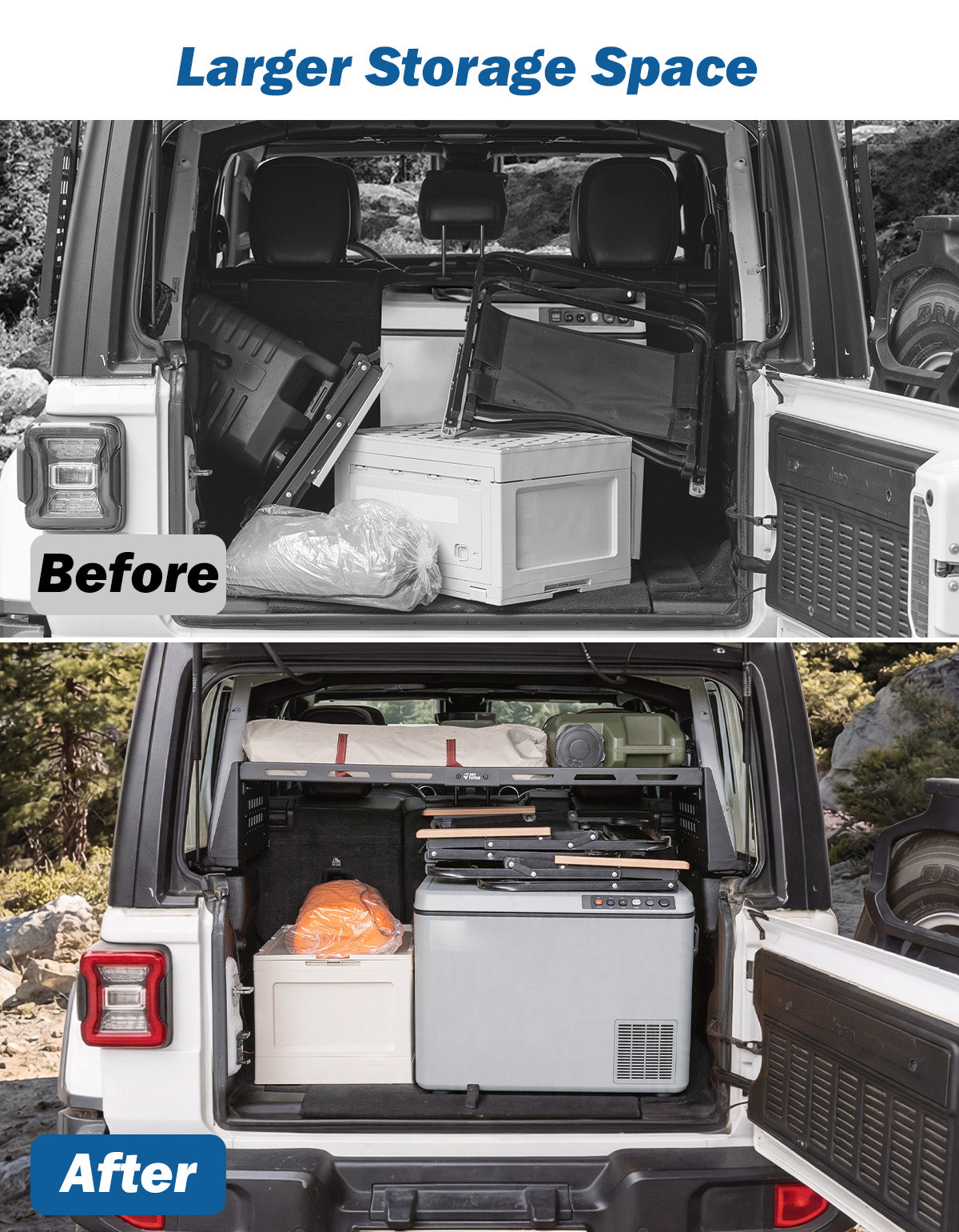 Rear Cargo Shelf for Wrangler JK & JL Unlimited 4-Door Hard Top (2007–2026)
