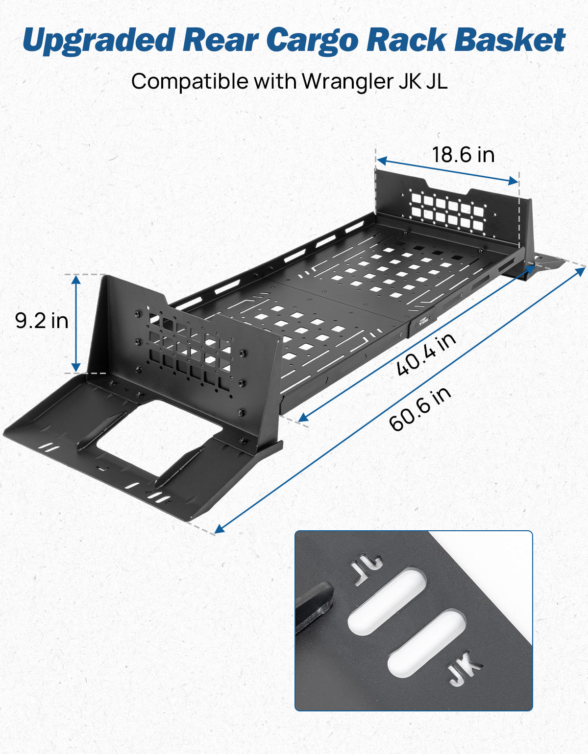 Rear Cargo Shelf for Wrangler JK & JL Unlimited 4-Door Hard Top (2007–2026)