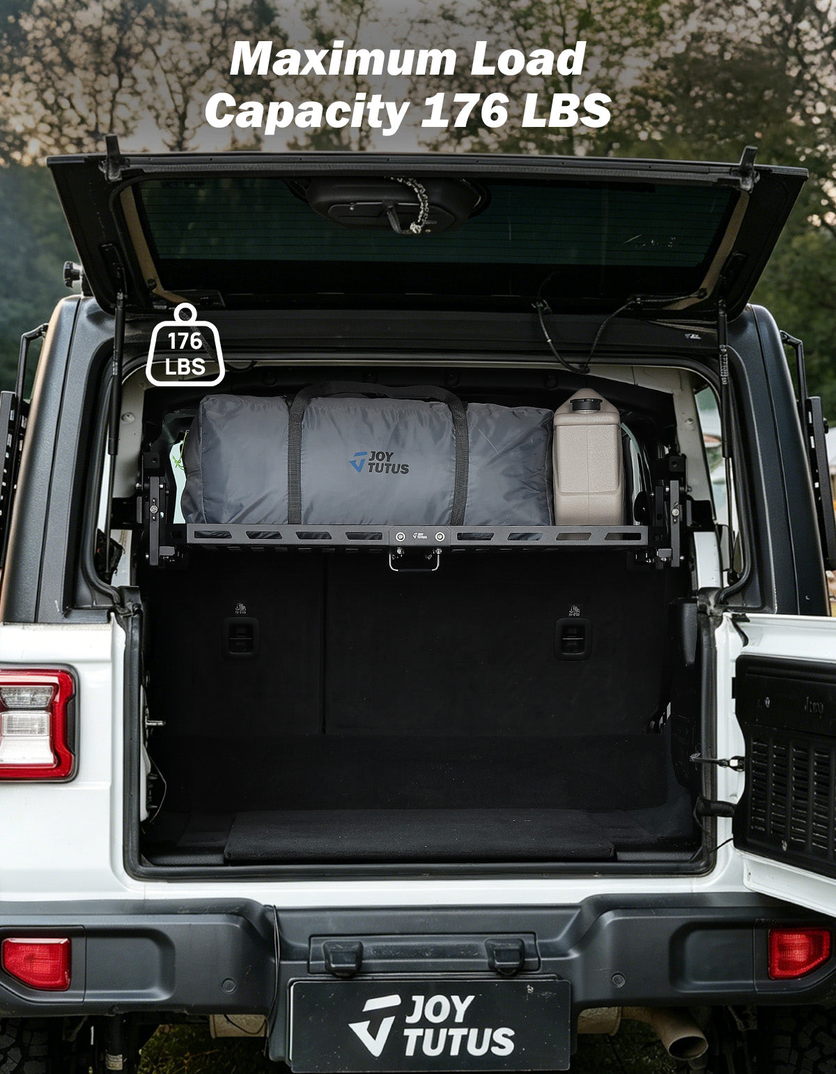 Adjustable Rear Cargo Rack – Heavy-Duty Storage Shelf for Wrangler JL