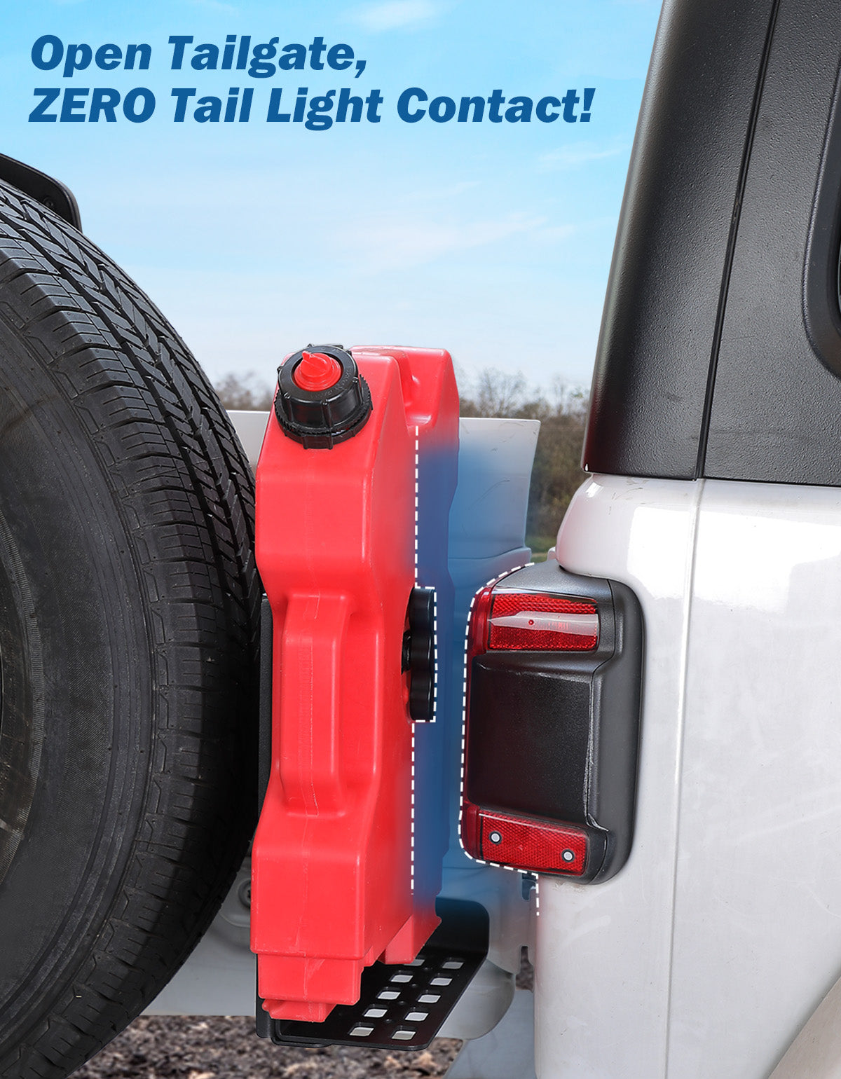 Gas Can Mount Step Bracket for Jeep Wrangler JL 2018–2026 Tailgate