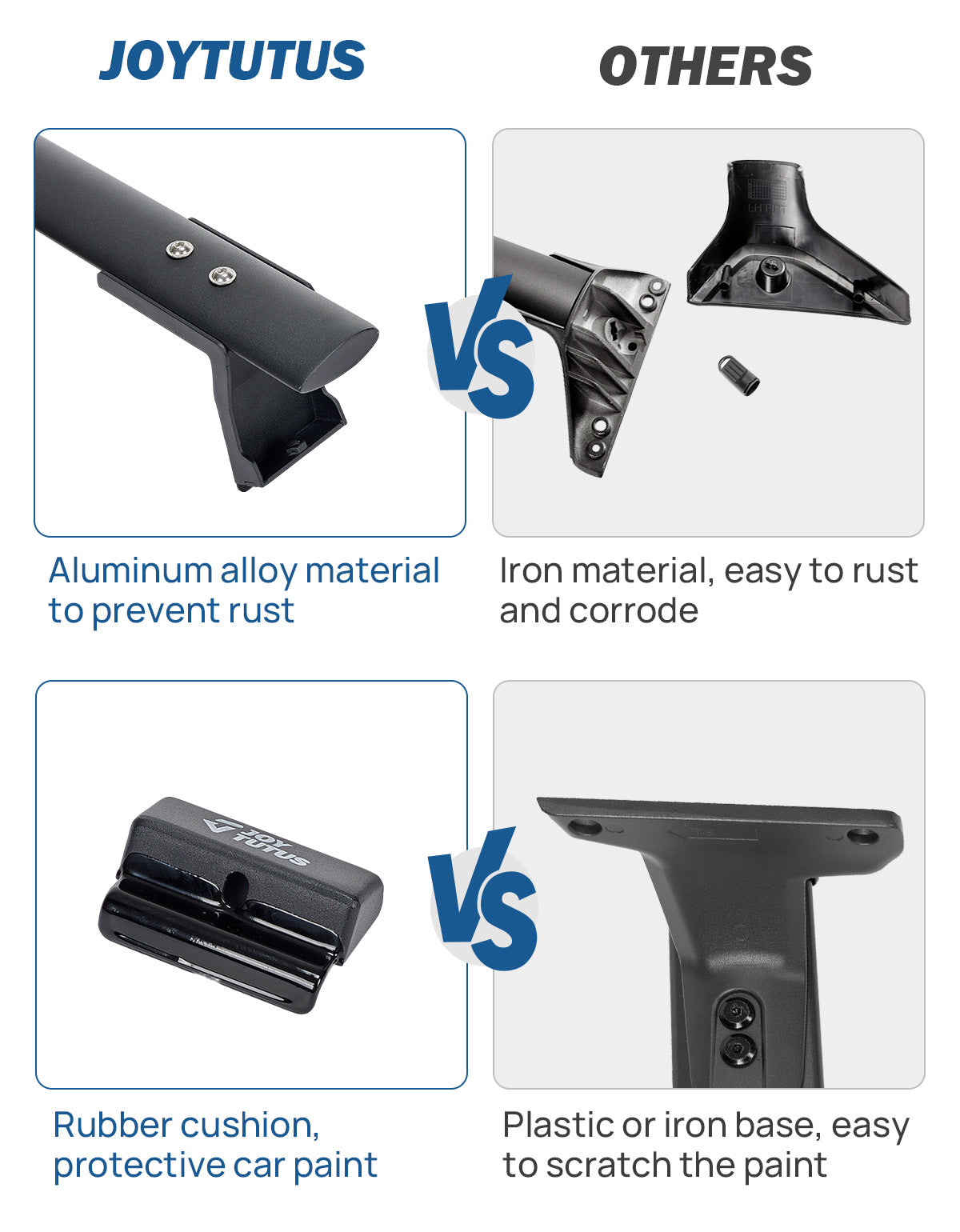 Roof Rack Cross Bars for Jeep Wrangler JK JL & Gladiator JT Hard Top