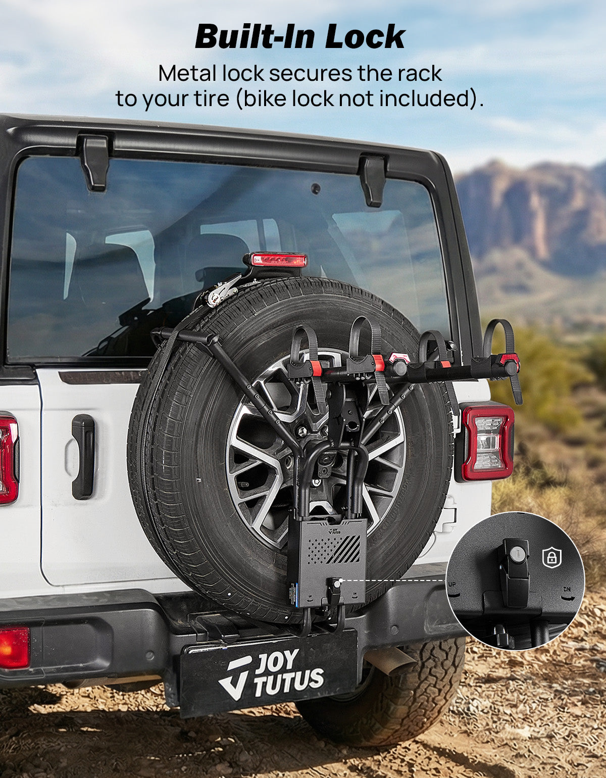Spare Tire Bike Rack for 2 Bikes – Wrangler, Bronco & SUVs