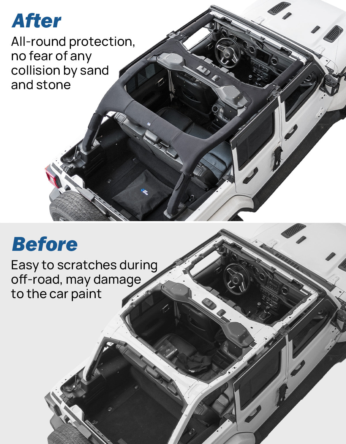 Neoprene Roll Bar Padding for Wrangler JL Unlimited JLU 2018–2023