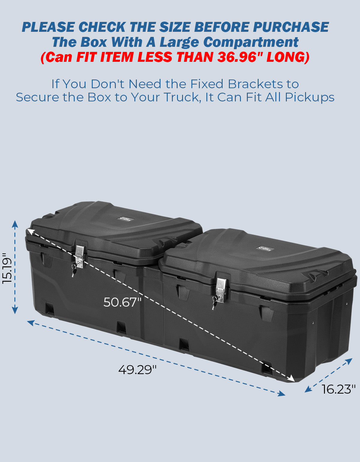 Truck Bed Slide Out Tray – Adjustable 55–61" Cargo Organizer (350 lbs Capacity)
