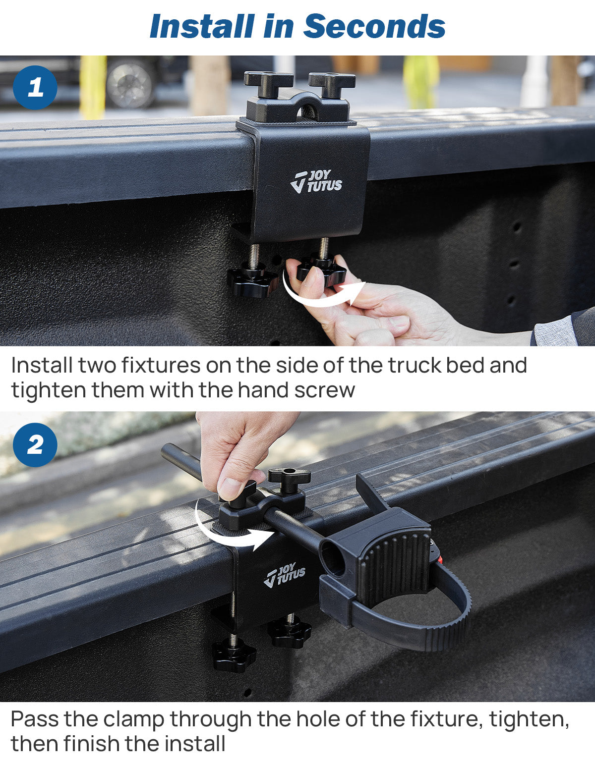 Truck Bed Bike Rack Mount for Pickup – No Tire Removal