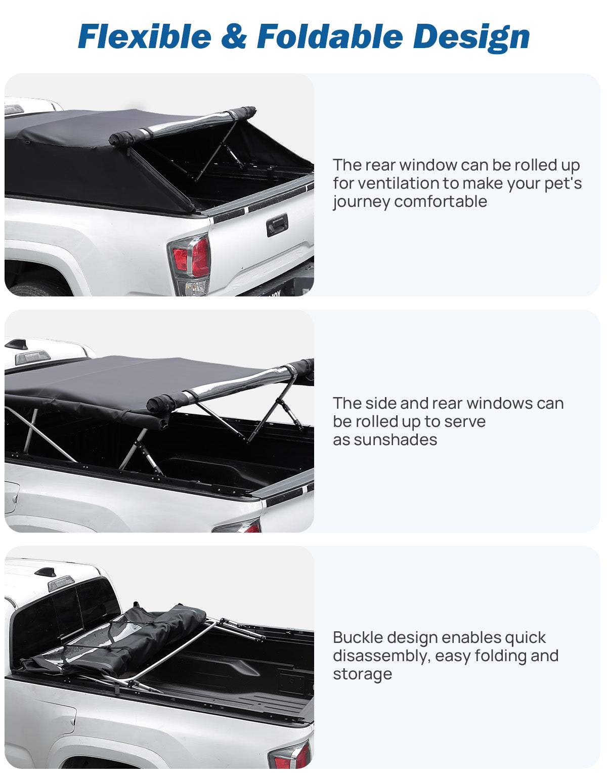 Truck Bed Soft Topper for Toyota Tacoma 6' Bed (2016–2023)