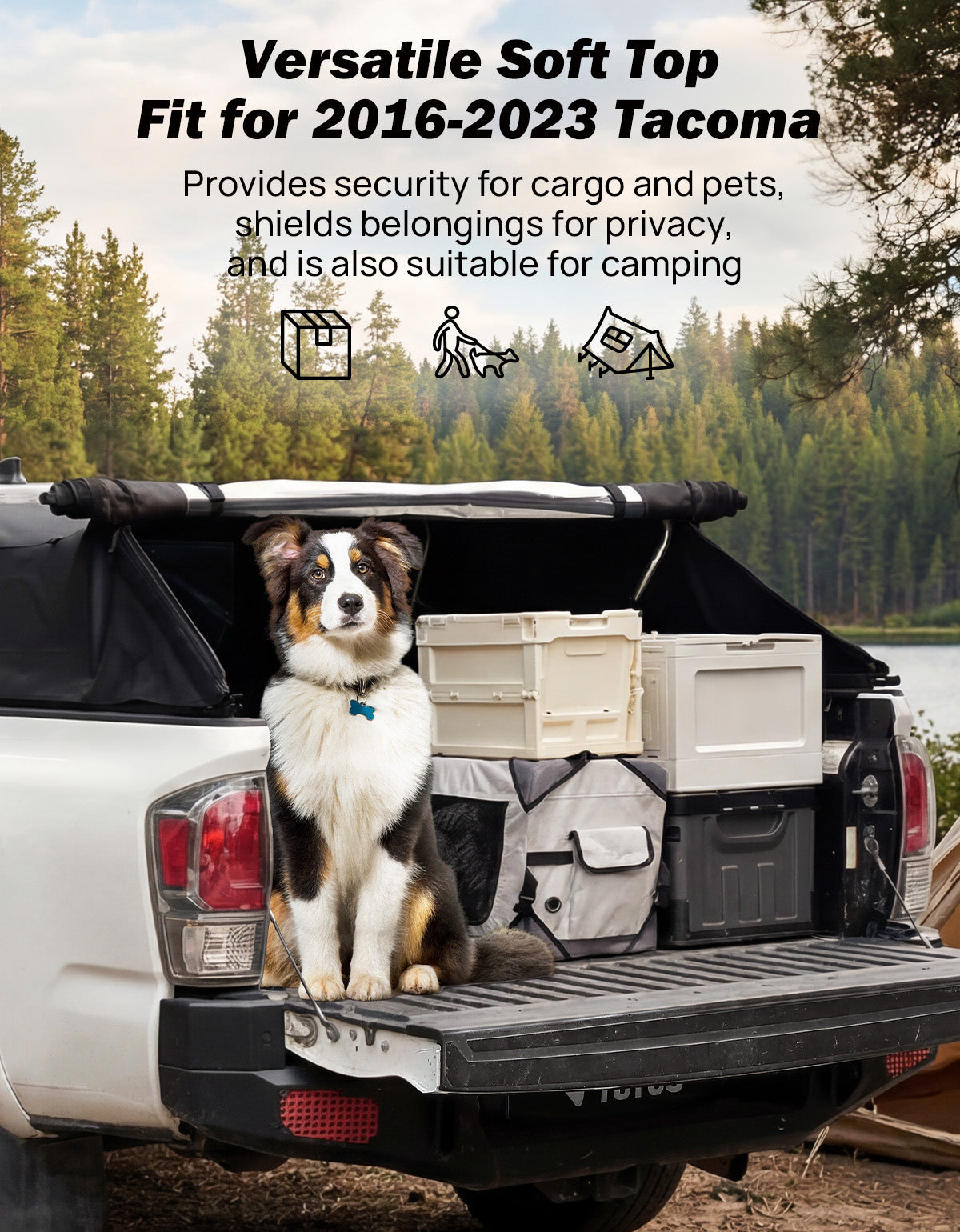 Truck Bed Soft Topper for Toyota Tacoma 6' Bed (2016–2023)