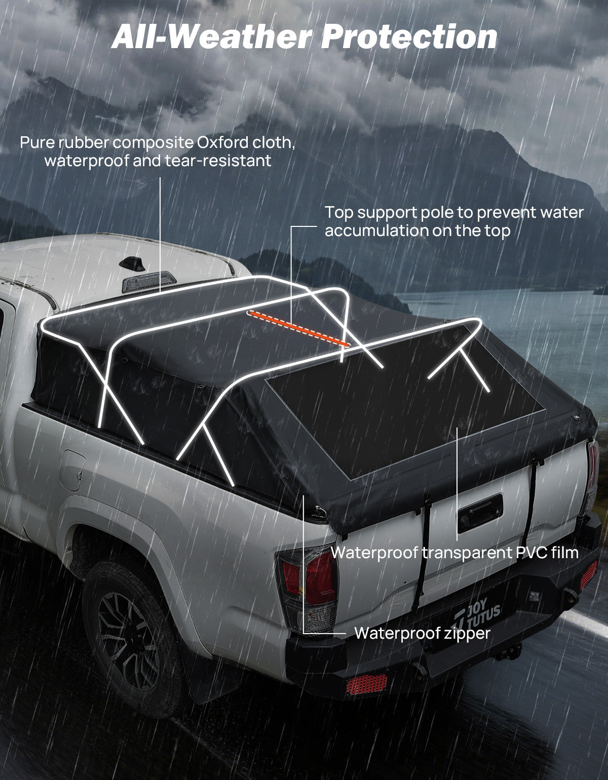 Truck Bed Soft Topper for Toyota Tacoma 6' Bed (2016–2023)
