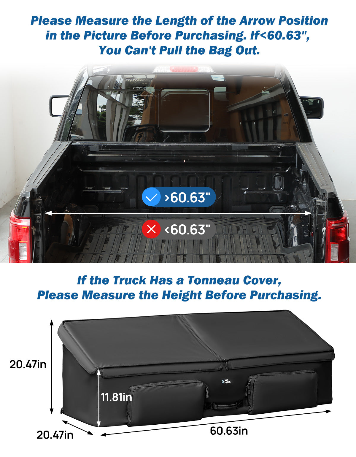 Waterproof Truck Bed Cargo Box Organizer for Full-Size Pickups