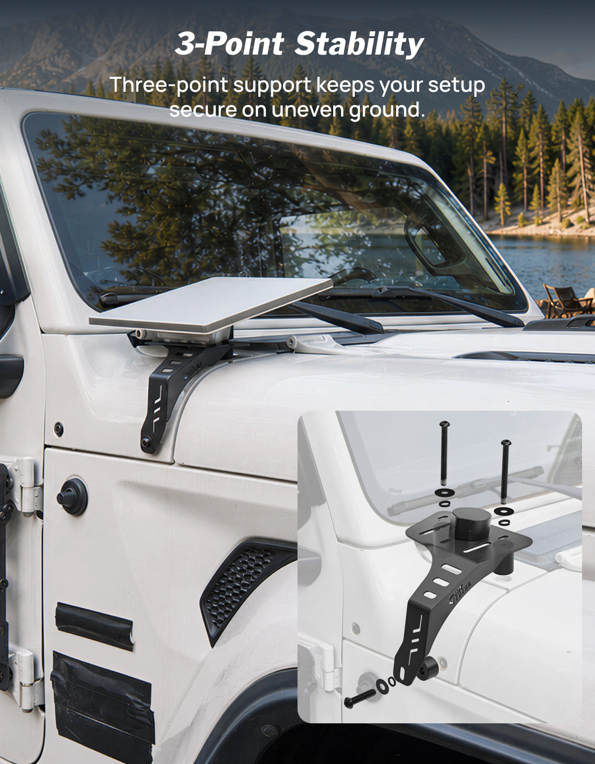 Exterior Starlink Mini Mount for Wrangler JL/JLU & Gladiator JT (2018-2027)