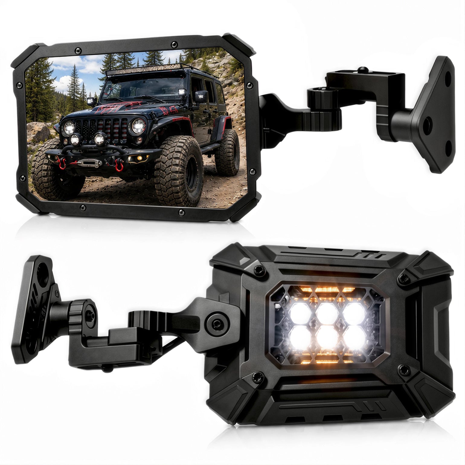 Jeep Mirrors Doors Off Compatible with Wrangler JL JK Gladiator JT
