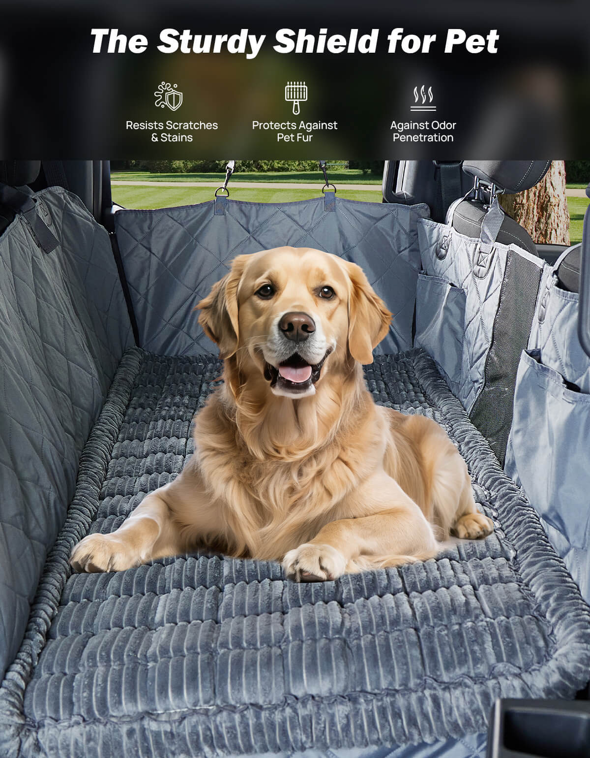 Bench Seat Covers for Trucks with Dog Hammock