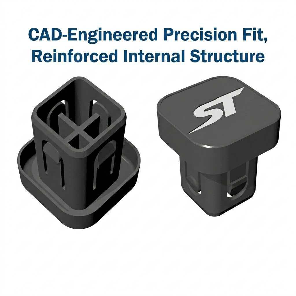 Joytutus 3D Printed ST Trailer Hitch Cover for Ford F150 | Anti-Break Snap-On 2" Receiver Cover