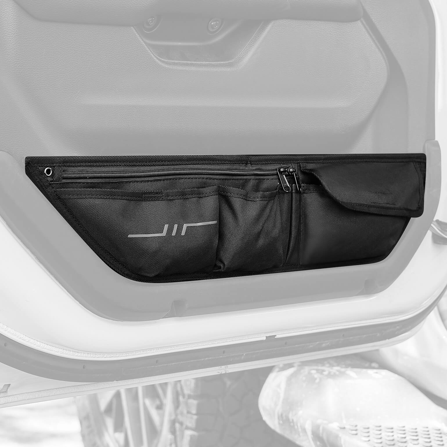 Car Door Storage Pockets Compatible with Wranlger JL & Gladiator JT, 4 Packs