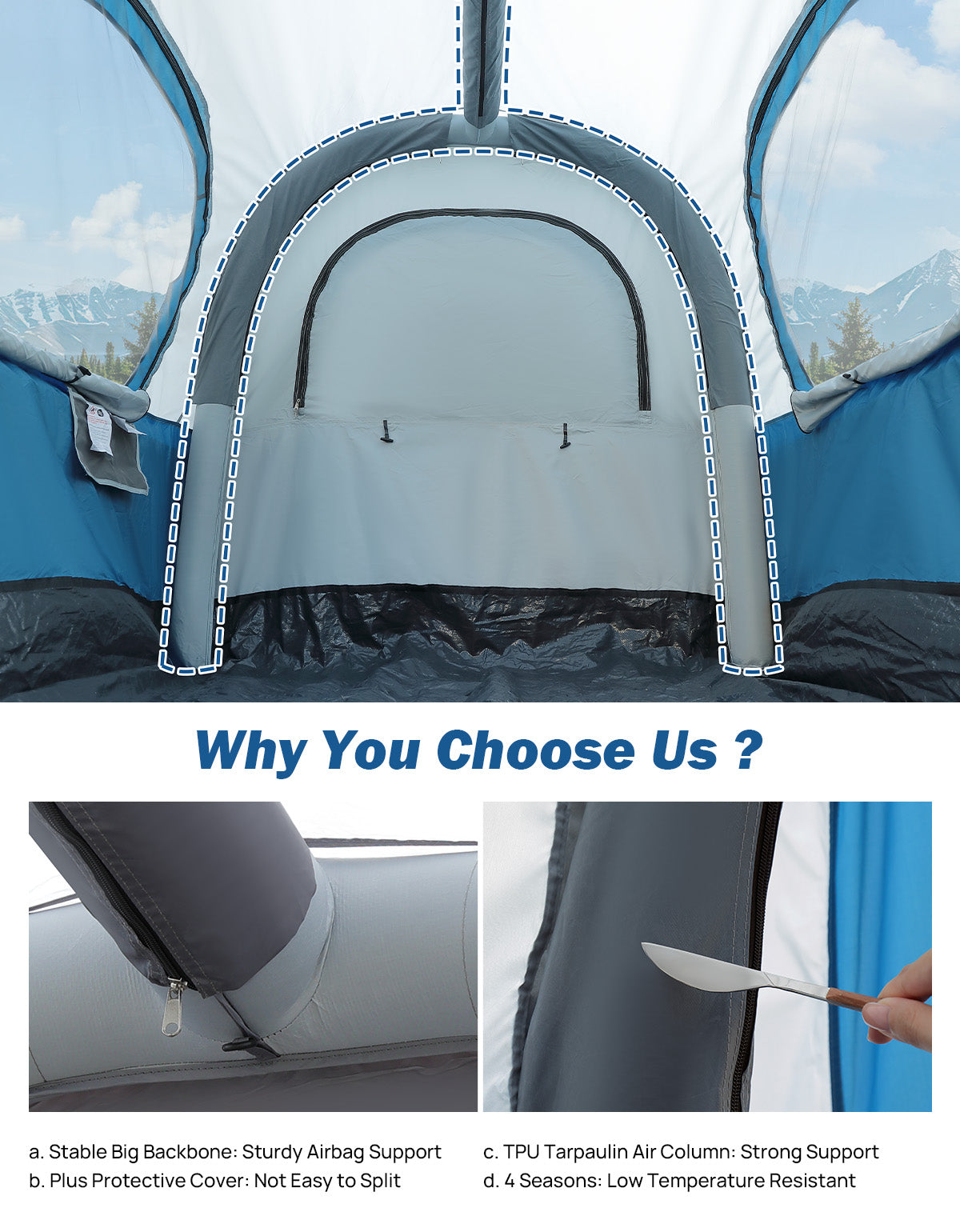 Inflatable Truck Bed Tent with Awning, 30s Quick Setup, Waterproof Roof Shade, 2-Person