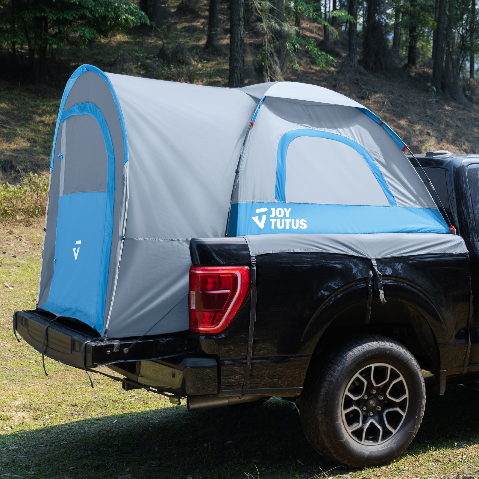 Truck Bed Tent with Rainfly, PU2000 Waterproof Double Layer, 2-Person – Gray Blue