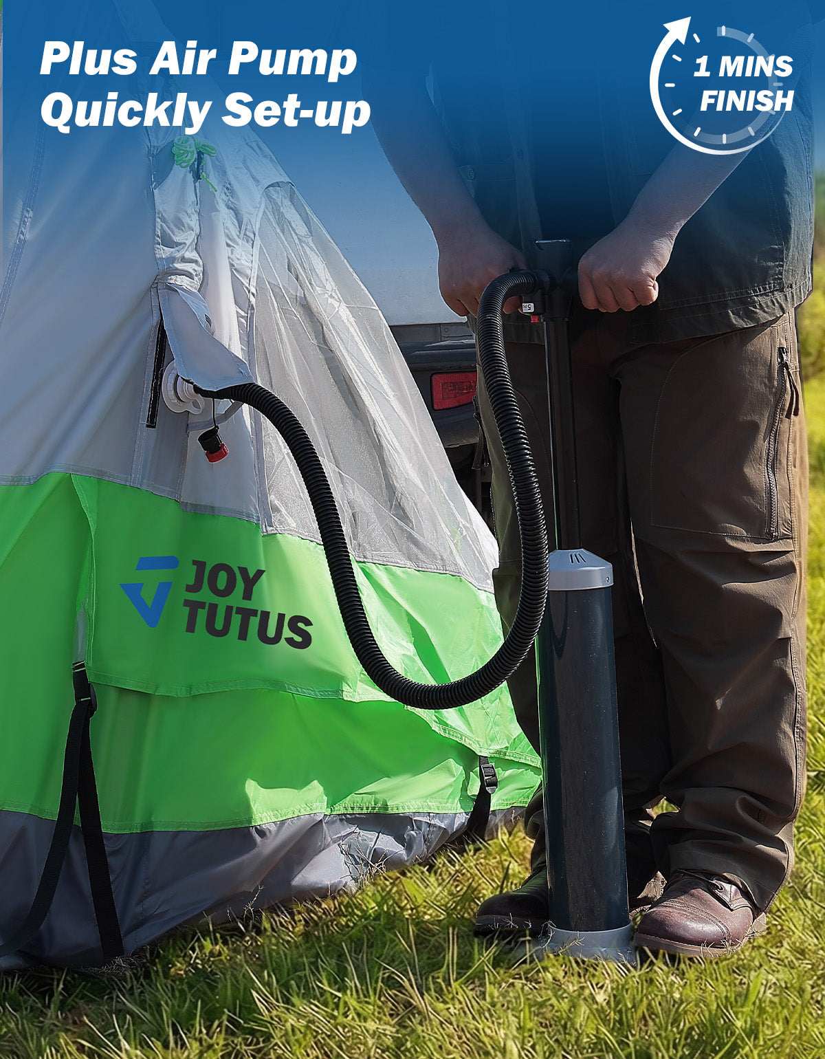 Inflatable Truck Bed Tent with Awning – 2 Person Pickup Camping Tent