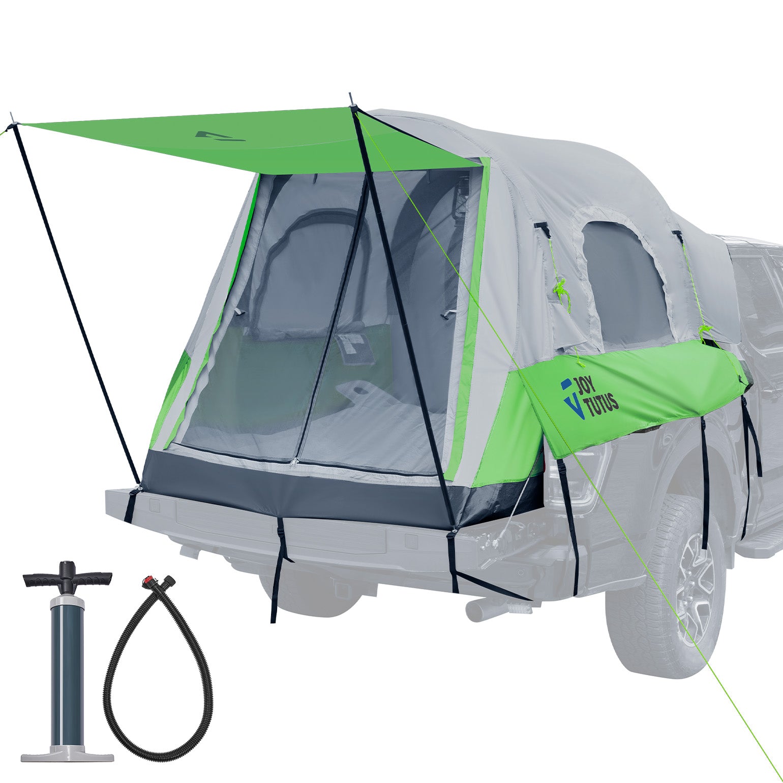 Inflatable Truck Bed Tent with Awning – 2 Person Pickup Camping Tent