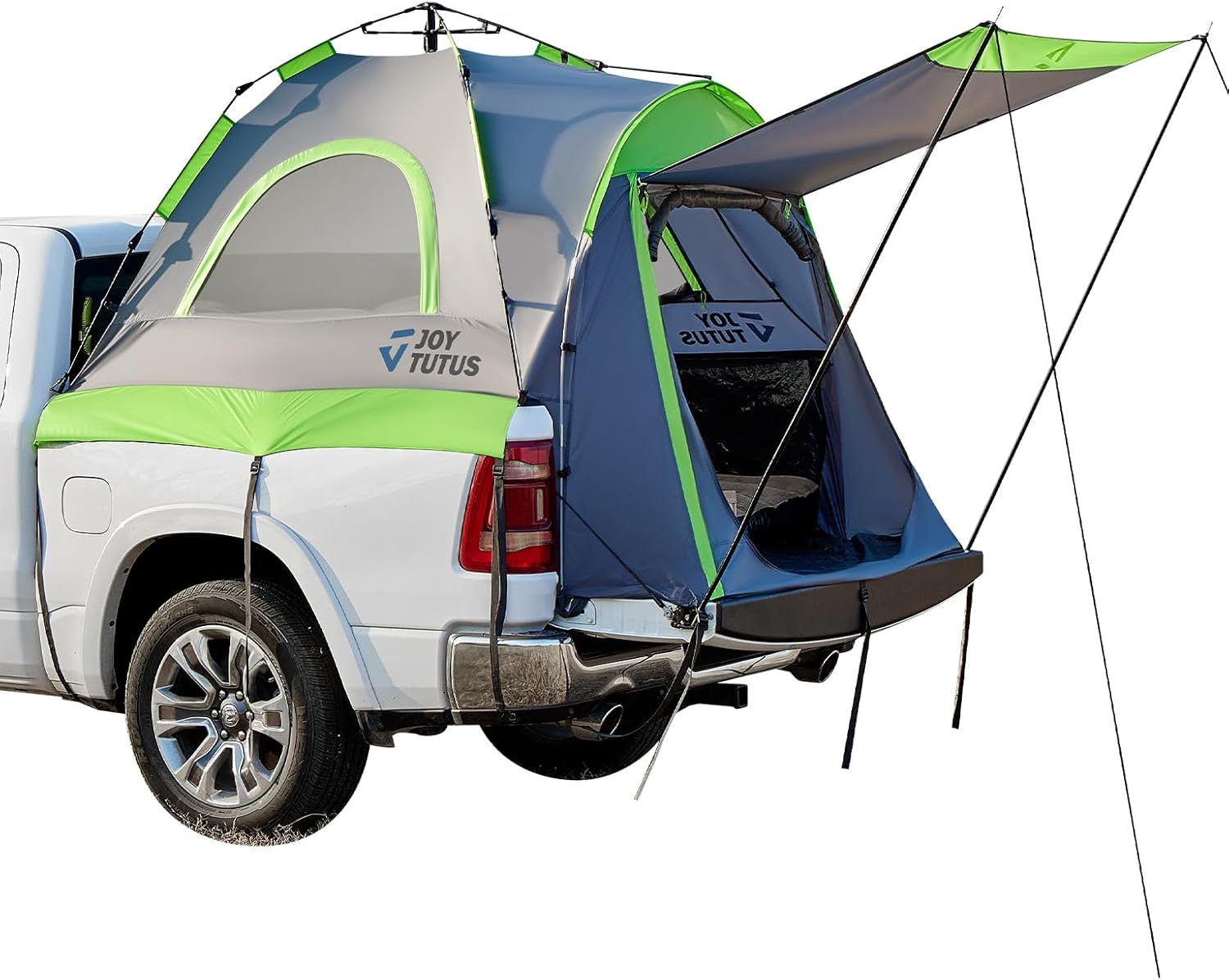 Semi-Automatic Truck Bed Tent with Awning – Quick Setup 2-Person Pickup Tent