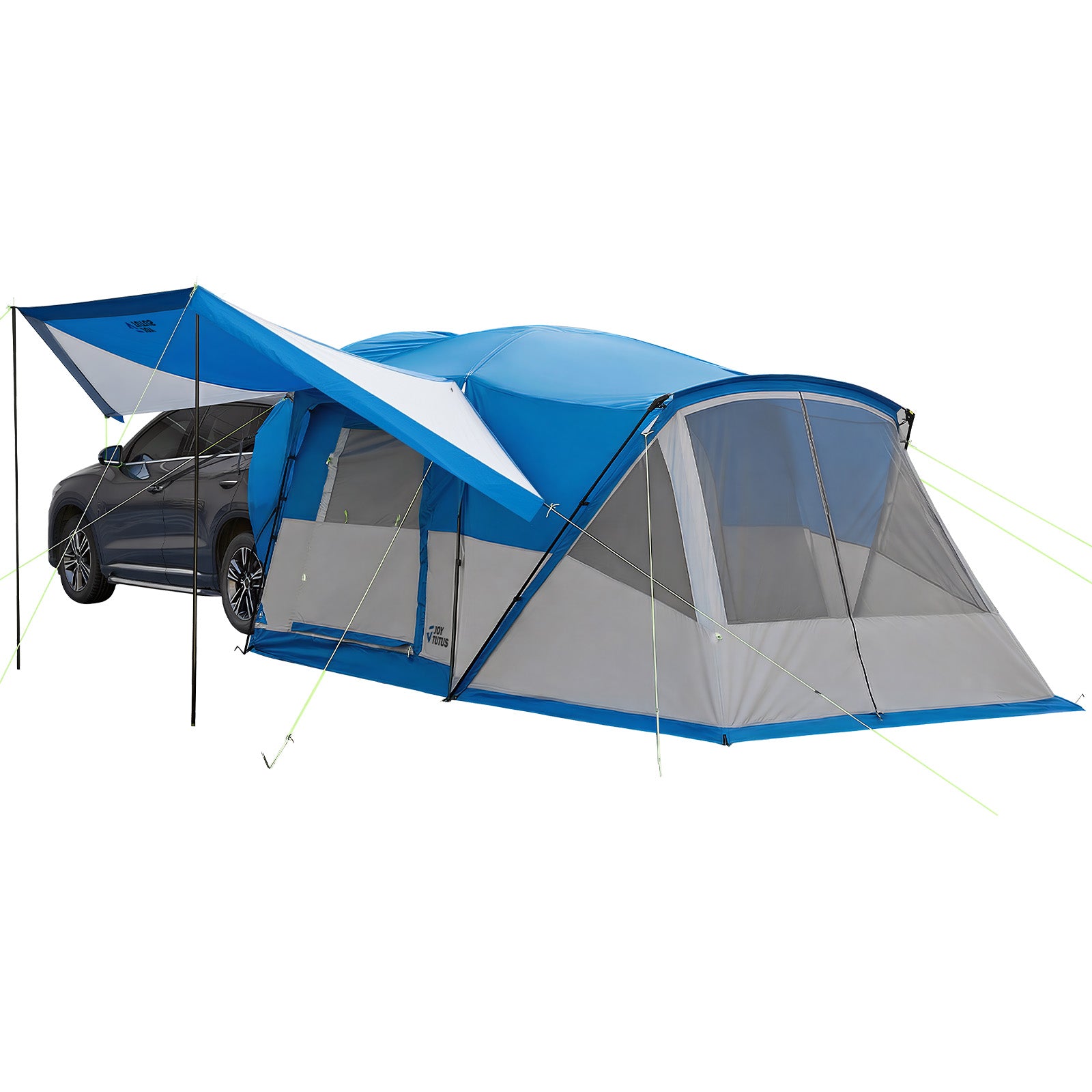 SUV Camping Tent for 5-9 Person, 2-Room Car Tent with Screen Porch