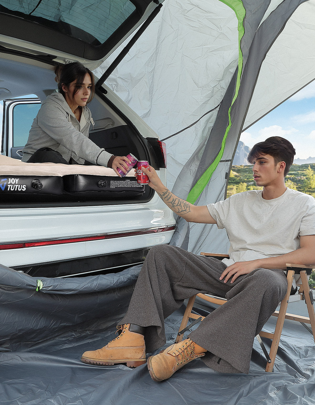 SUV & Truck Air Mattress for Car Camping, Foldable Design