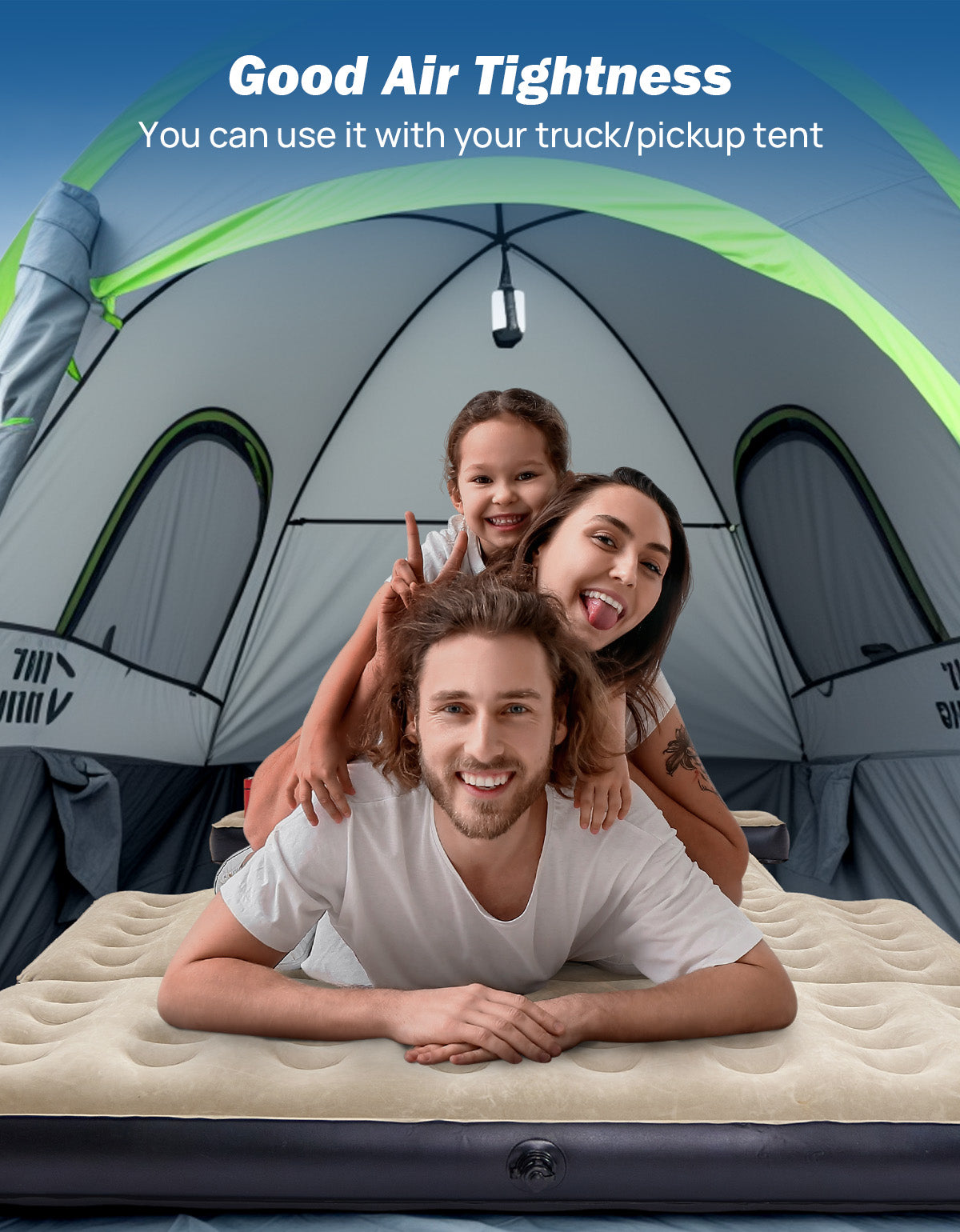 6.0–6.3ft Extended Truck Bed Air Mattress, Inflatable Camping Mattress