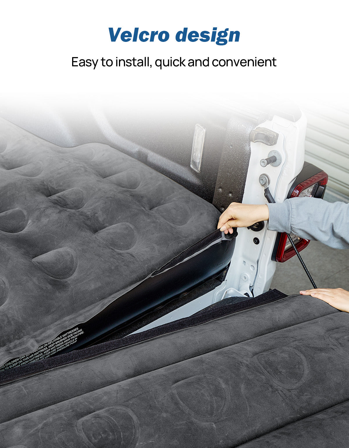 Truck Bed Air Mattress with Tailgate Extension – Compact Pickup Camping Bed